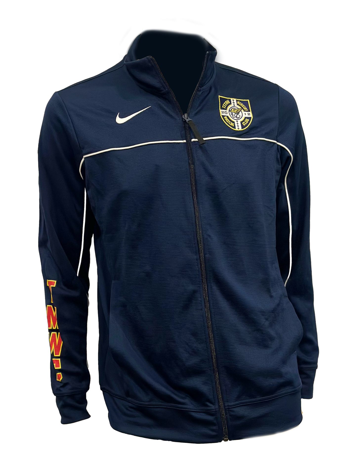 Navy Nike Yellow and White Crest Jacket