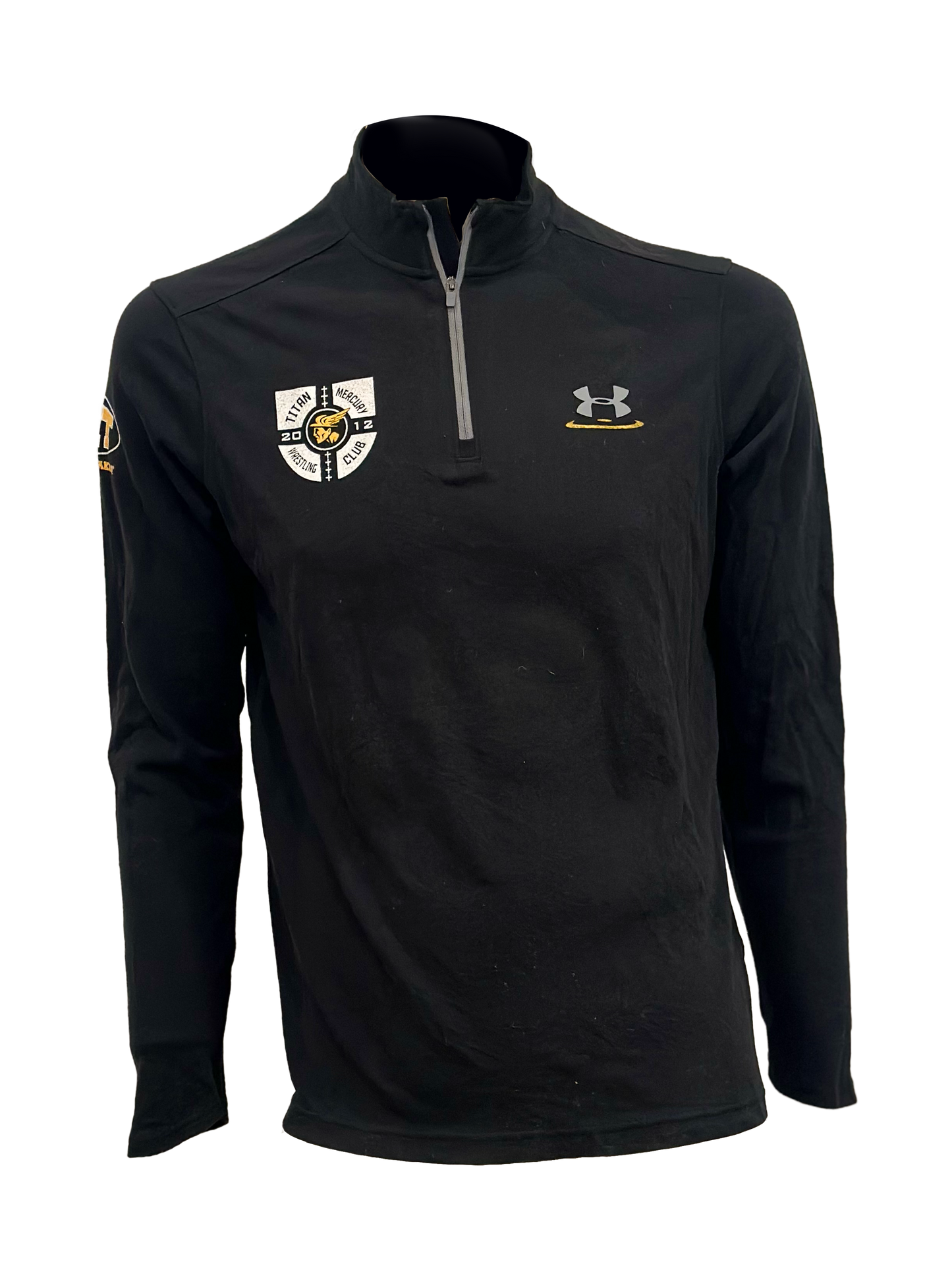Black and Gold UA 1/4 Zip