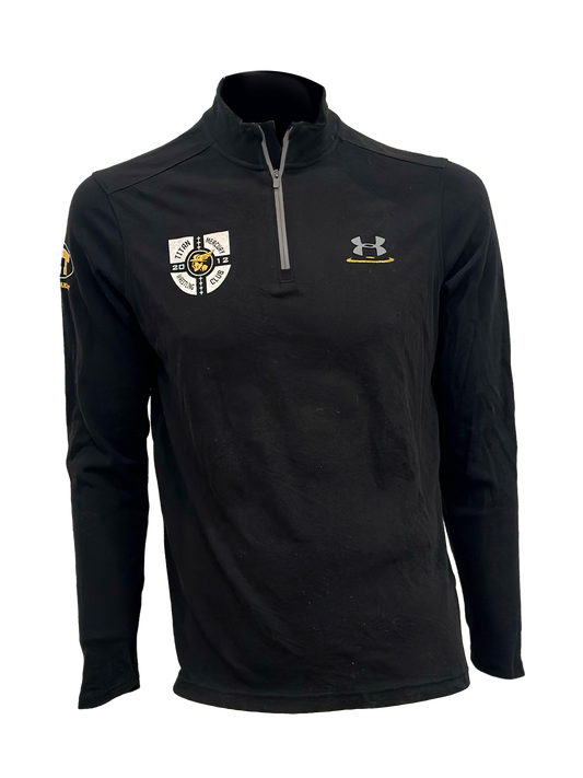 Black and Gold UA 1/4 Zip