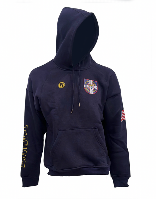 Navy Spartan TMWC Crest  Hoodie