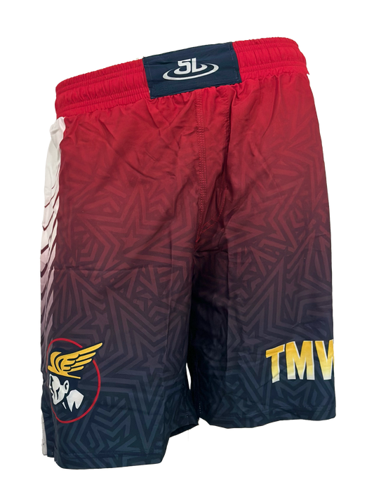 Navy and Red Scraplife Board Shorts