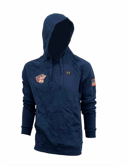 Navy UA 3 Head Red, White and Blue  Hoodie