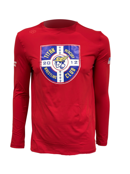 Red Rudis Long Sleeve Large Crest Tee