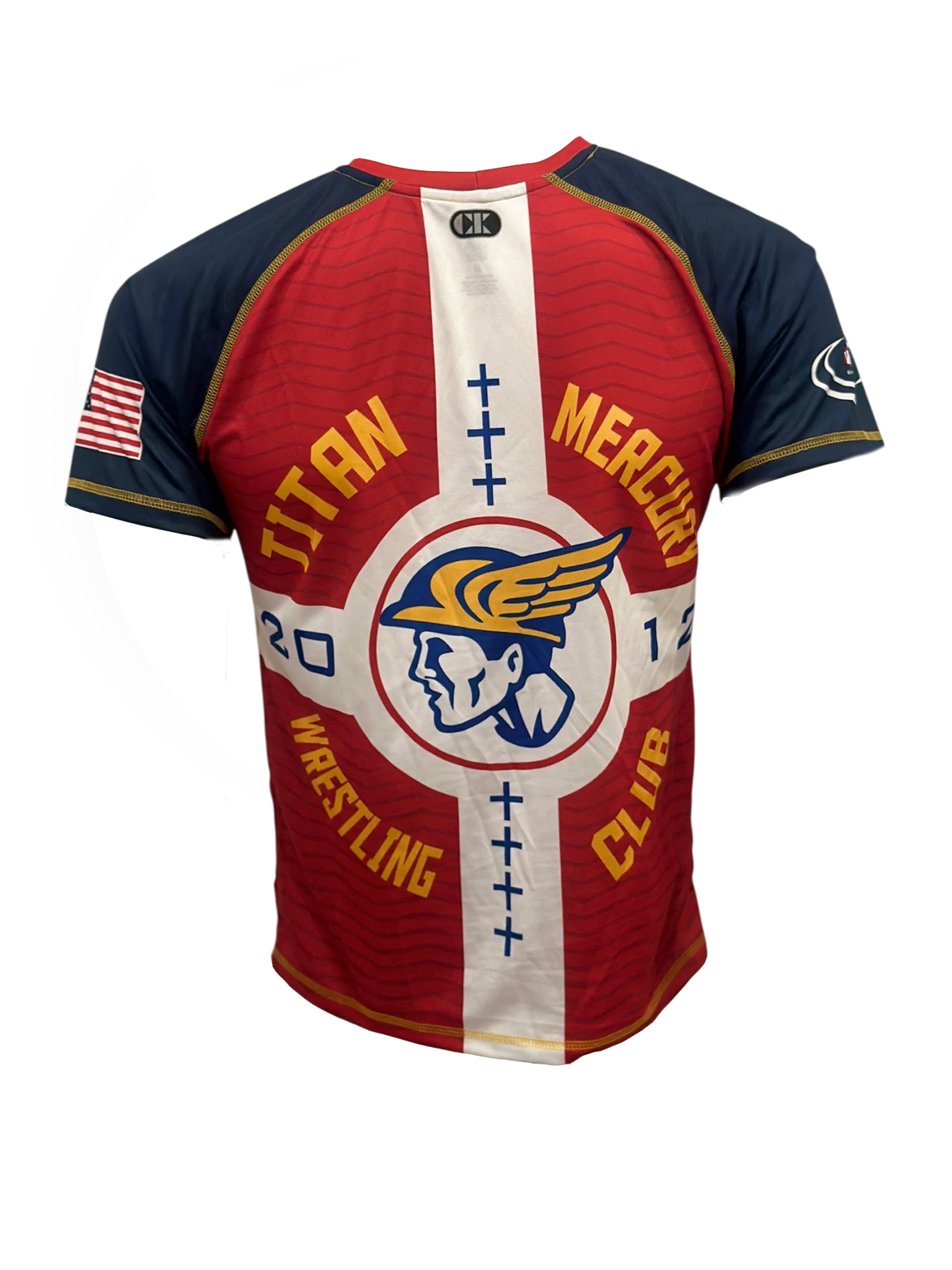Blue and Red CK Raglan Team Sublimated Shirt – titanmercurystore.com