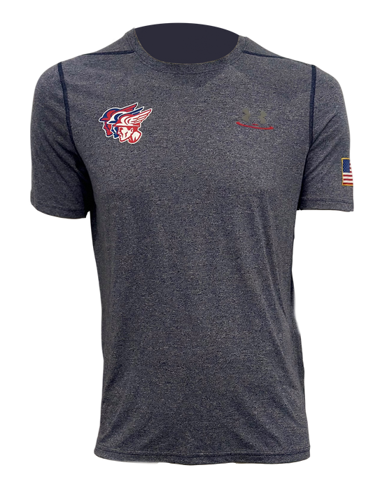 Grey SL Three Head Red, White, Blue Tee