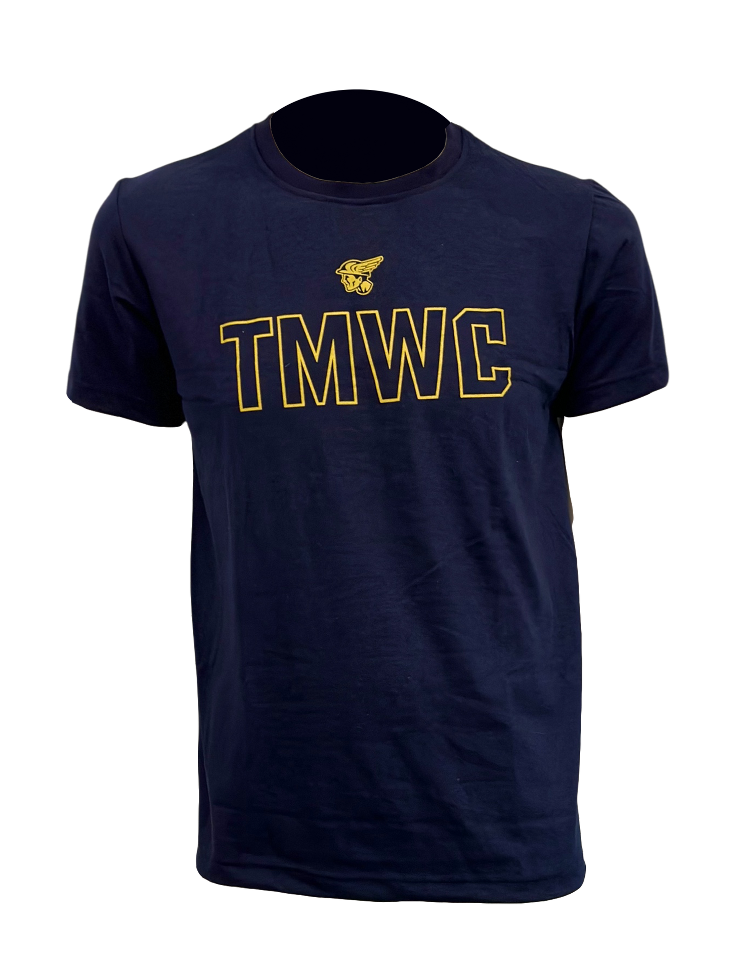 Navy Spartan Yellow Outline Tee