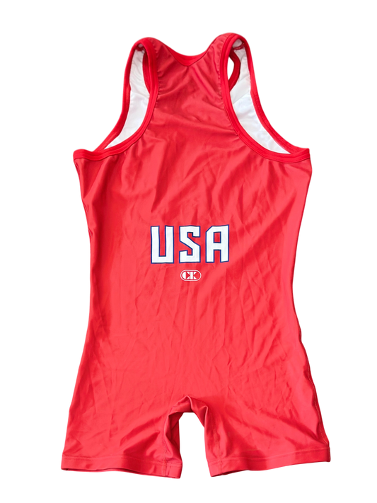 CK Red Full Circle Singlet